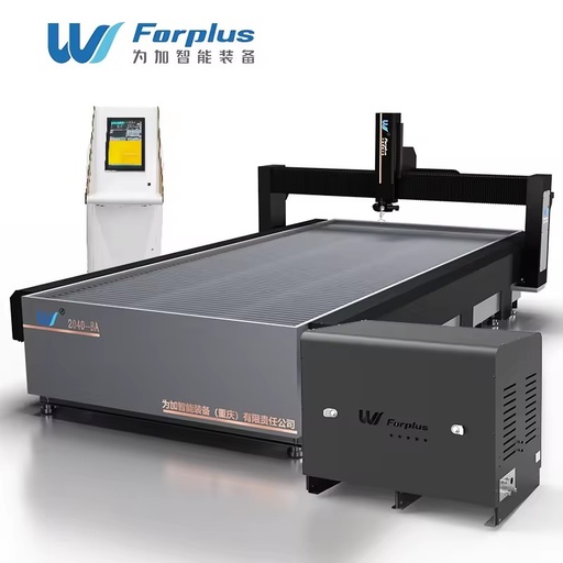 Forplus Cnc Waterjet Glass Cutting Machine 3 Axis Water Jet Cutter Glass With 50000psi Servo Direct Drive Pump