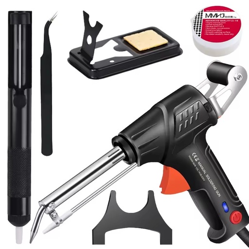 60W Pistol Grip Handheld Internal Thermal Soldering Iron Gun with Automatic Tin Feeding 30s Heat-Up Model LF-ET-283