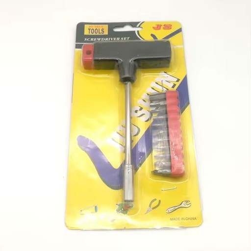 Sturdy T-handle Multi Phillips Slotted Hex Screw Bits Magnetic Screwdriver Tools Set
