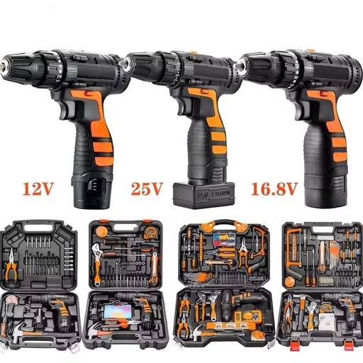 New Series 12V 16.8V 25V Cordless Drill Electric Power Drill Set Variable Speed Cordless Drill Driver Set