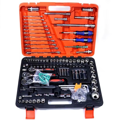 RYNEX Combination Set 121pcs Auto Repair Tools Ratchet Keys Chrome Vanadium Socket Wrench Set