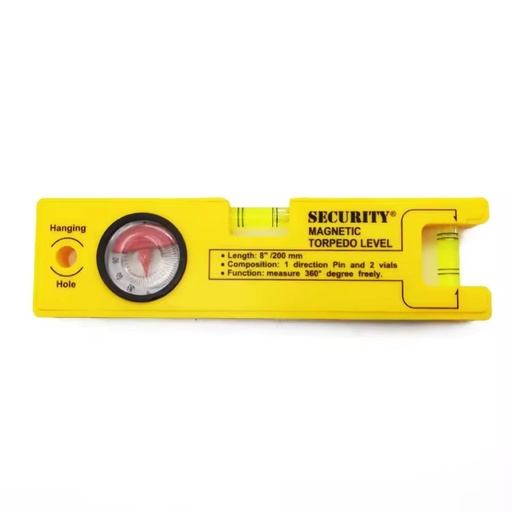 * Factory Cheap 8" High Precision Magnetic Spirit torpedo Level with Adjustable Vial and 2 Bubbles for 360 Degrees Measuring