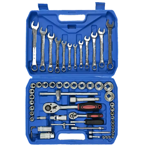 RYNEX Factory 61pcs Set 24 Teeth Auto Car Repair Tool Set Wrench Socket Manual Hand Tool Set