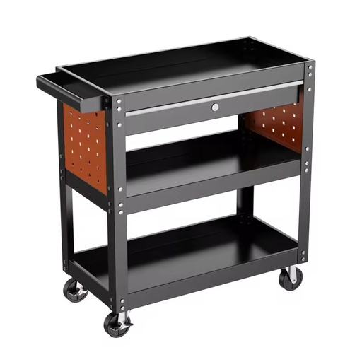 Heavy Duty Tool Cart Three-layer Trolley Auto Repair Side Panel