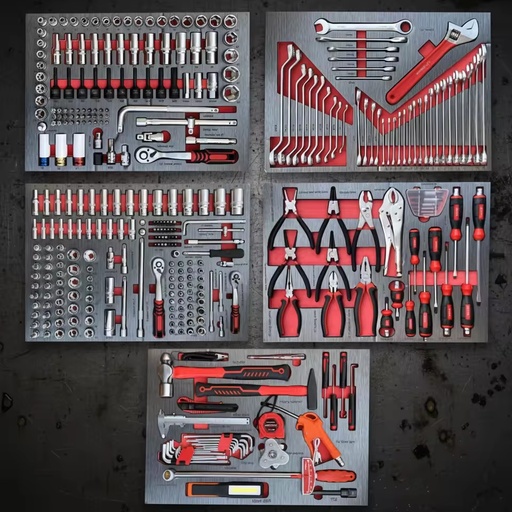 369Pcs Carbon Steel Auto Repair Tool Set With EVA Storage Box 72 Tooth Ratchet Wrench Socket Kit for Vehicle Maintenance