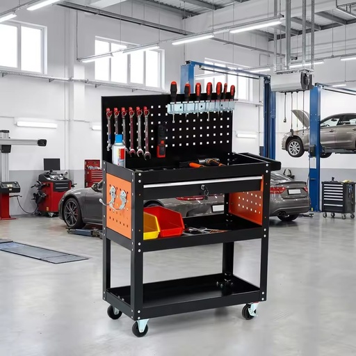 OEM ODM Custom Steel Heavy Duty Silent Tool Cart Flat Trolley Factory Supply Industrial Storage Handling Trolley