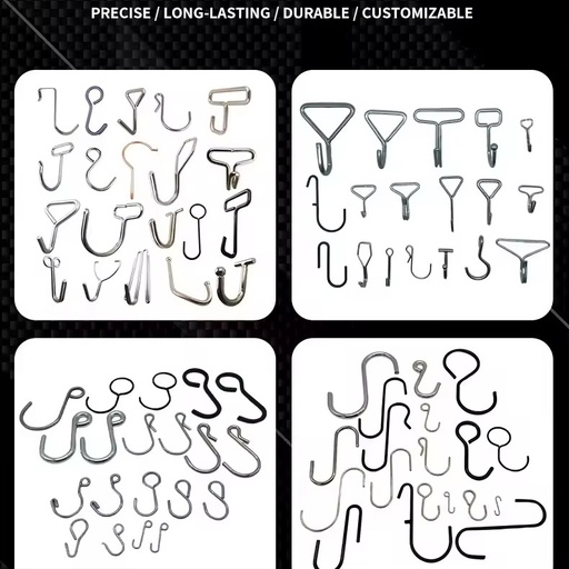 Custom Bent Wire Hook Stainless Steel J Hook Webbing Strap Storage Kitchen Hat Clothe Wardrobe Bag S Shape Plain Finish