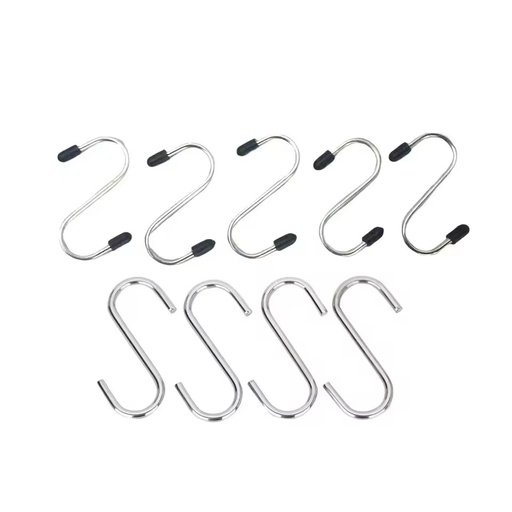 Plain Finish Sliver Metal Hook Small Round S Type Stainless Steel Twisted Hooks