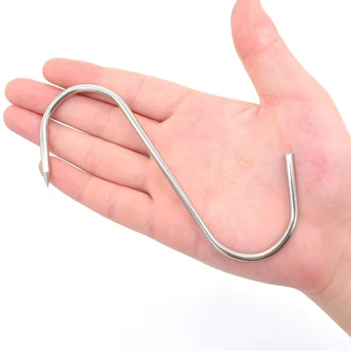 Factory Price 5 Inch 4mm Meat Hooks S-Hook Stainless Steel Meat Processing Butcher Hook