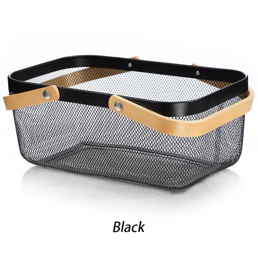 Wholesale Sale Black Wire Basket Fruit Wire Storage Basket Multifunctional Storage Basket