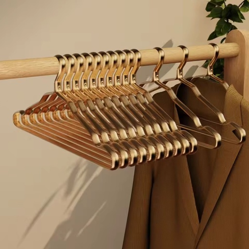 45 cm Natural Wooden Hotel Coat Hangers with Non-Slip Trouser and Metal Security Hook for Wardrobe Use