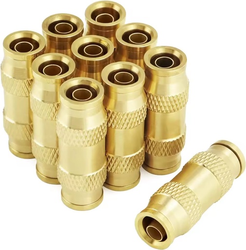 Brass Air Brake Line Fittings Push to Connect Fittings Kit With Tube Cutter Air Brake Connector Kit for Truck Industry