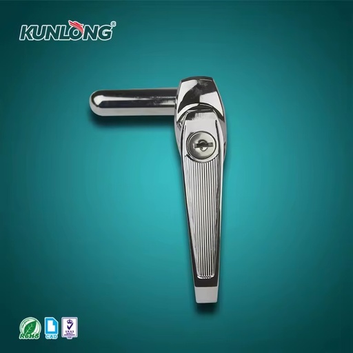SK1-0315-ZN01/2 Zinc Alloy Handle Lock with Bright Chrome Finish Options T-Shaped Handle Turn to Open for Electrical Box