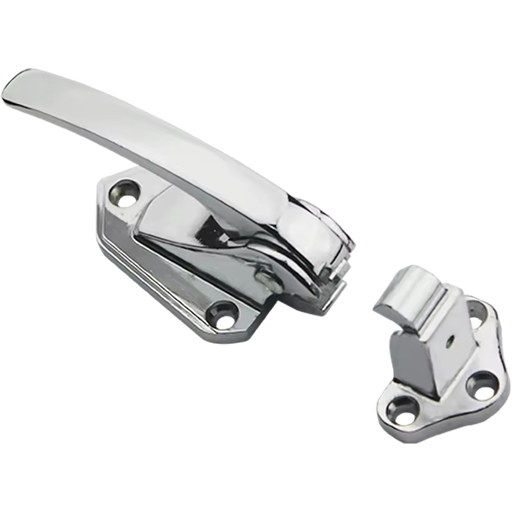 Cryogenic Lock Assembly Zinc Alloy Handle Latch Bright Chrome Plated Finish 2 Keys 50mm Backset for Low Cylinder Locks