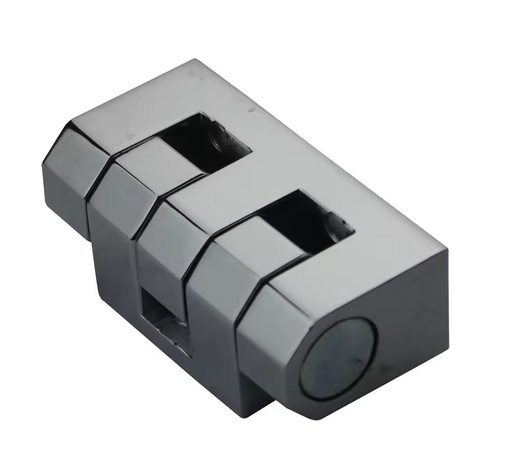 Zinc Alloy Exposed Industrial Heavy-duty Hinges Modern 180 Degree Opening Angle Bright Chrome Plated Detachable DIY Hardware