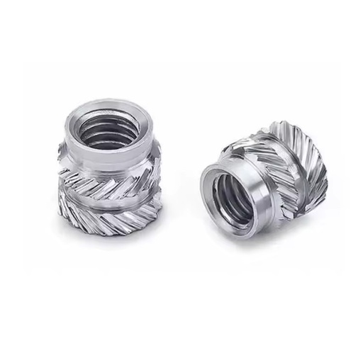 High Tolerance CNC Turned Stainless Steel Rivet Nuts M2-M8 Heat Set Threaded Knurled Inserts for Plastic Assembly