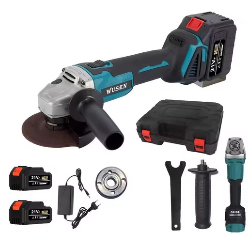 Industrial Grade Brushless Lithium Cordless Angle Grinder with Slide Switch 4.0Ah Battery for Cutting & Polishing
