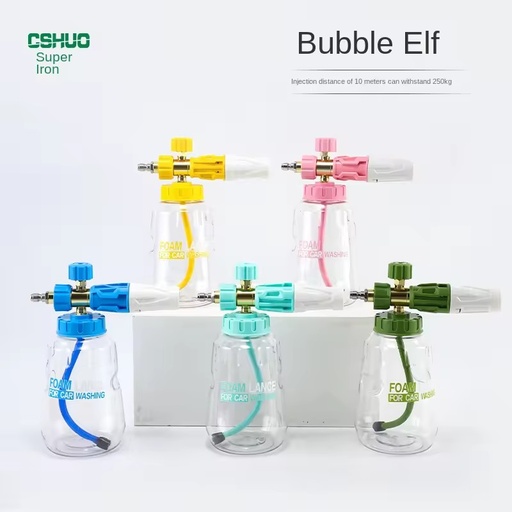 Cisivis S132 Bubble Elf Manual Multicolor 1000W Output Power Plastic Watering Can Car Washer Quick Plug PA Foam Pot 150bar