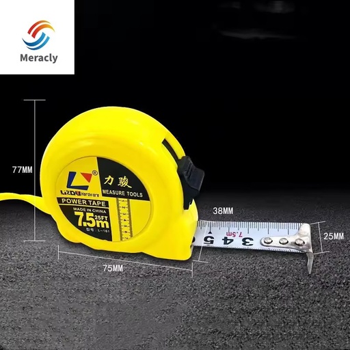 Meracly Custom Rolling Tape Measure 3M 5M 7.5M 10M Inch Automatic ABS & Stainless Steel Blade Single Brake