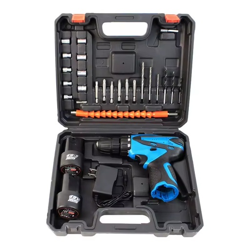 12V Dual-speed Lithium Drill Set Home Use Rechargeable Screwdriver and Impact Hammer Multi-function Electric Drill Set