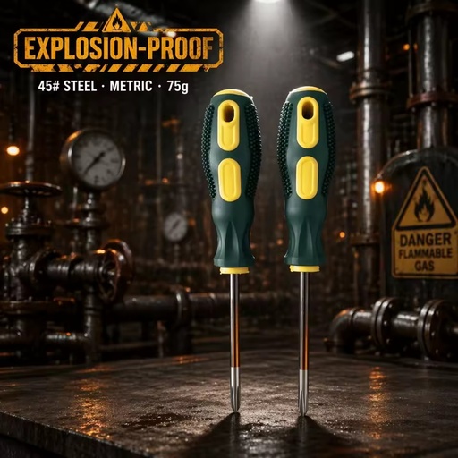 Professional Heavy Duty Screwdriver CR-V Steel Shaft Finger Grooved Ergonomic Design