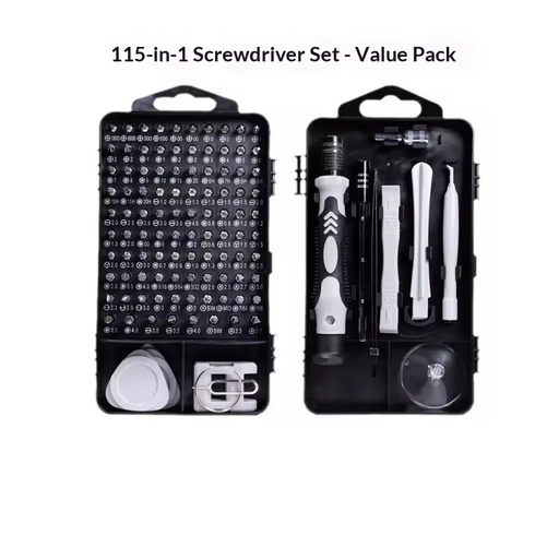 115-Piece Precision Screwdriver Set Professional Hand Tool Kit Steel Magnetic Torx Phillips Bits Interchangeable Bits for iPhone