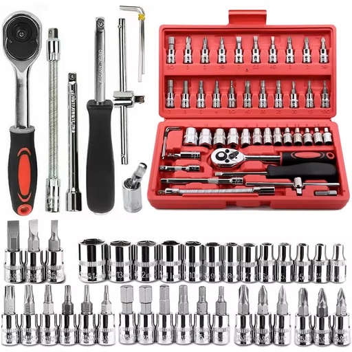 Ratchet Socket Wrench Combo Kit Screwdriver Bits Hexagon Nut Extractor Multi-function Disassembly Repair Hand Tools