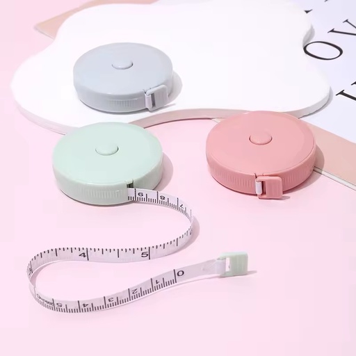 Matte Black 1.5M/60inch Dual Metric Imperial Auto Retractable Mini PVC Fiberglass Sewing Tailor Tape Measure