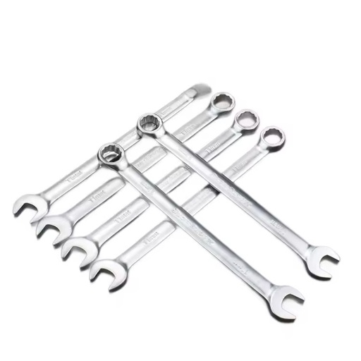 Industrial Grade Hand Tools Metric Double End Combination Wrench Set Chrome Vanadium Steel 1 1/2 Jaw Capacity 1 Year Warranty