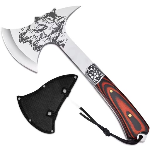 Industrial Field Engineer Outdoor Axe All-in-One Log Splitter Tree Cutter; Manganese Steel Wolf-Head Blade All-steel Colored