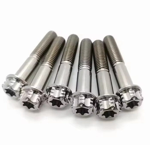 High Quality Customized Size Stainless Steel Titanium Wheel Bolts Nuts for Mining Automotive Use Nickel Plated Customized Colors