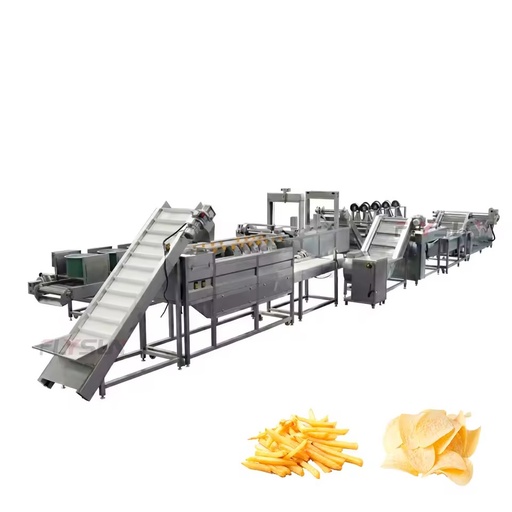Commercial Small Semi Automatic Frozen French Fries and Potato chips Production Line Flexible Operation Suitable for Snack Plant