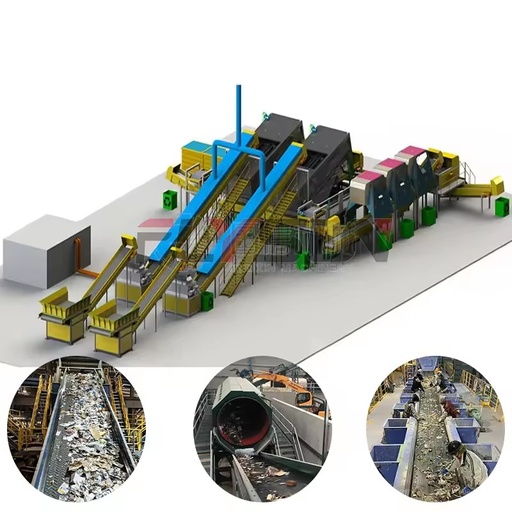 Durable Type City Plastic Waste Sorting Line Solid Waste Recycling Sorting Machine Precision Sorting and Processing
