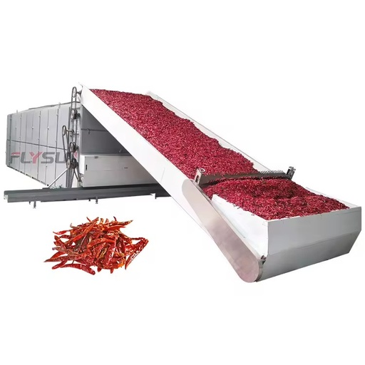 Hot Air Conveyor Mesh Belt Dryer Machine Dehydrator Machine for Industrial Chili Drying Equipment Used in Spice Processing