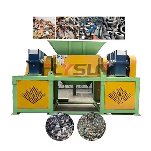 Efficient Wood Shredder Multi-Function Shredder Double Shaft Powerful Shearing Structure for Waste Furniture and Roots