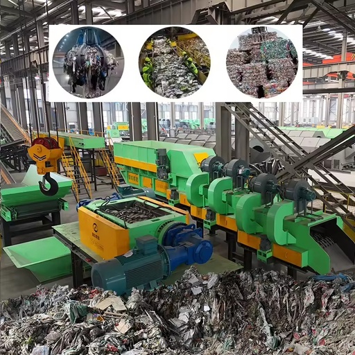 Automatic High Capacity Municipal Solid Waste Sorting Machine Industrial MSW Treatment Plant for Recycling