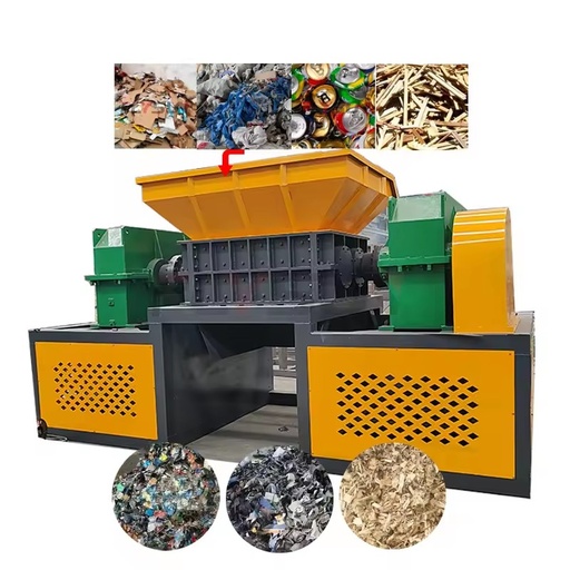 600 Double Shaft MSW Shredder Automatic PVC Shredder Paper Cardboard Plastic Crushing Machine for Sale
