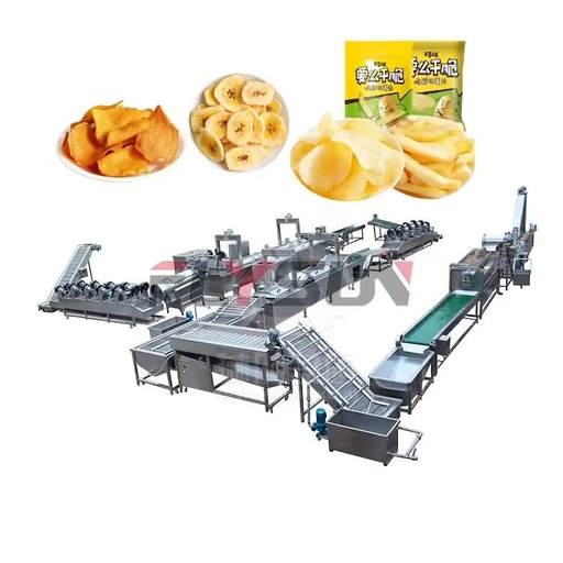 Commercial 100-3000kg/h Potato Chips Making Machine Semi-Automatic French Fries Production Line with Peeling Frying System