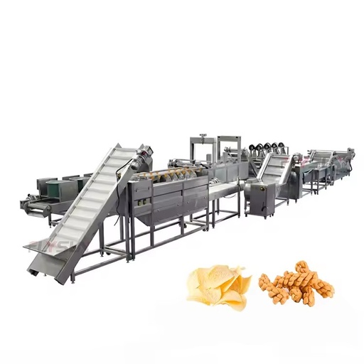 Snack Food Production Industrial Continuous Frying Line Energy Saving Consumption With Air Draining Oil Machine For Chips Twist
