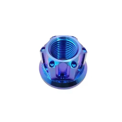 M5 M6 M6x1.0 Polished Titanium Nut Flanged Axle Nuts Gr5 Ti6Al4V Alloy Rear Axle Spindle CNC Healthcare