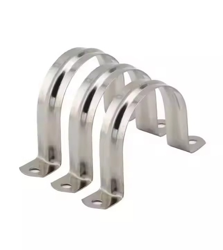 American Stainless Steel Single Hose Pipe Clamp Clip OEM Customized Colors 32-76mm Galvanized Polished Fitting German U Type