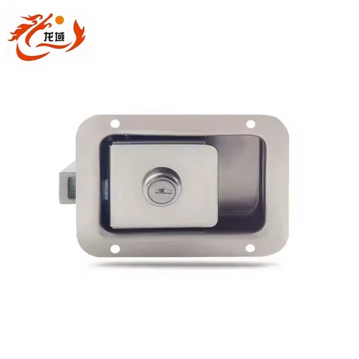 MS839S Silver Mirror-Polished 304 Stainless Steel Special Vehicle Toolbox Lock Panel Flush-Mounted Padlock