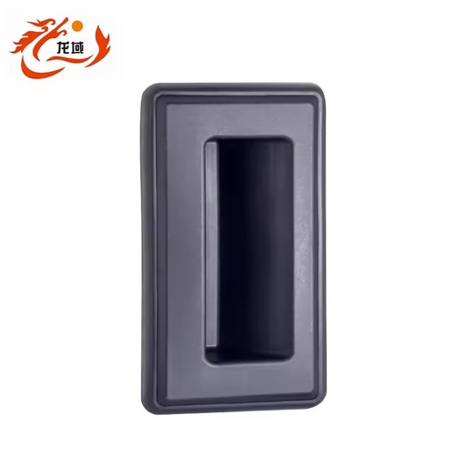 PL025 Universal Recessed Pull Black Plastic Handles Modern Flush Mount Hardware for Door Use Industrial Commercial