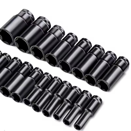 Hot Carbon Steel 150mm Electric Wrench Sleeve Extended Hexagonal Sleeve Set Pneumatic Power Tool Accessories