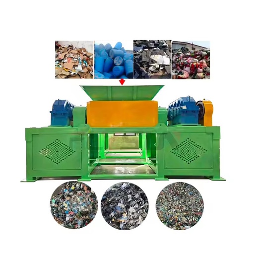 Heavy Duty Double Shaft Waste Shredder Machine Industrial Metal Plastic Crusher for Recycling