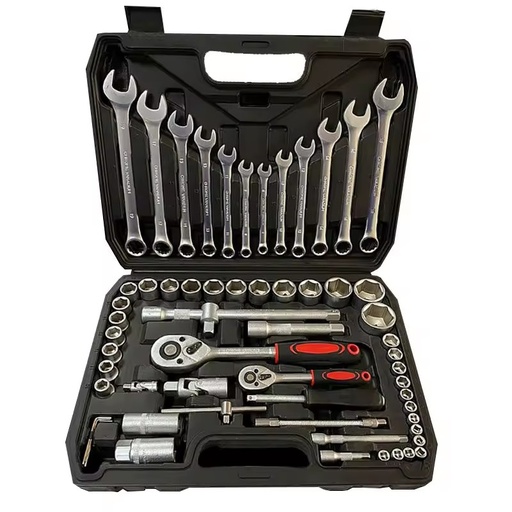 Auto Repair Household Tool Set Auto Mechanics Socket Tools with Wrenches Ratchet Handles Hand-Power Source OEM Customizable