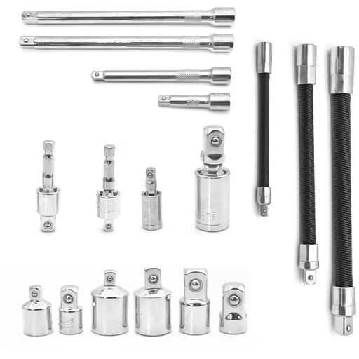 Socket Adapter Universal Joint Extension Bar Metal Flexible Shaft 1/4 3/8 1/2 Drive Drill Impact Driver Mechanic Tool