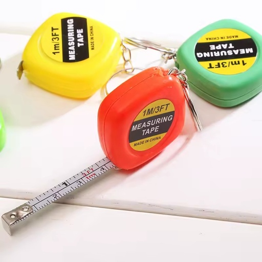 Portable Cheap 1m Custom Mini Steel Diameter Pocket Tape Measure With Keychain