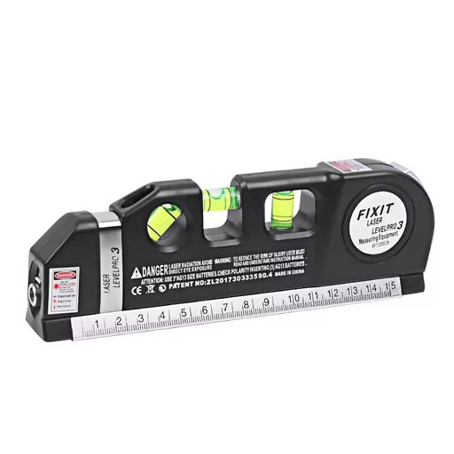 4 in 1 Black Electronic Horizontal Vertical Stainless Steel Auto Lazer Line Digital Measurement Tape