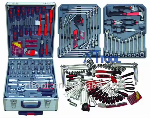 186pcs Aluminum Case Hand Tools Kit Mechanic